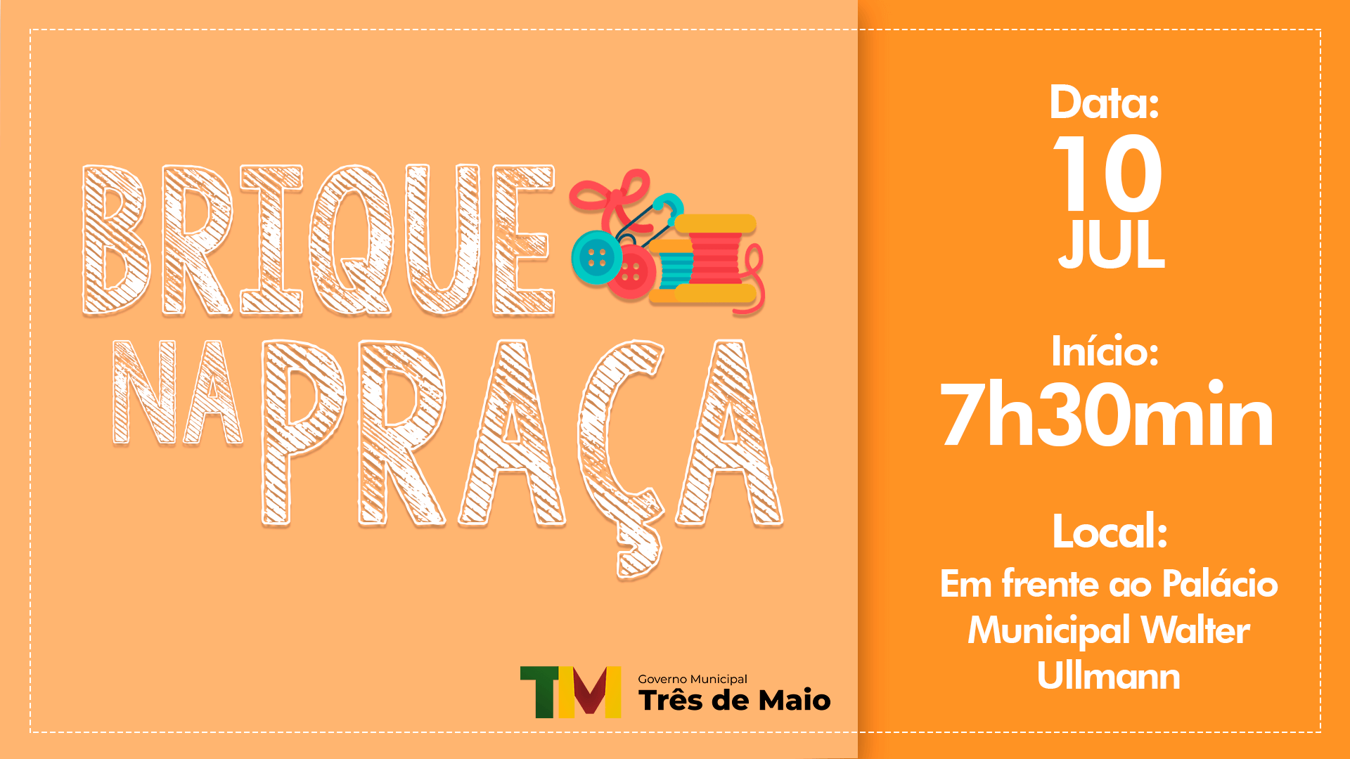 BRIQUE NA PRAÇA OCORRE SÁBADO